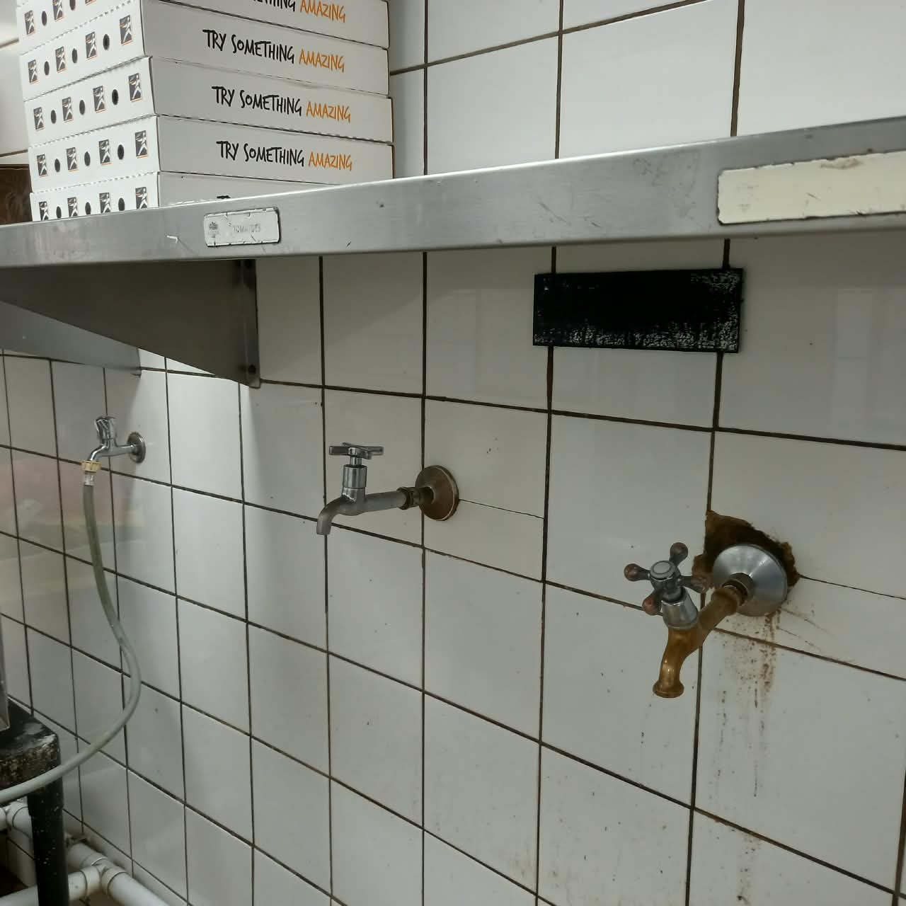 Corroded tap valve showing signs of a hidden water leak